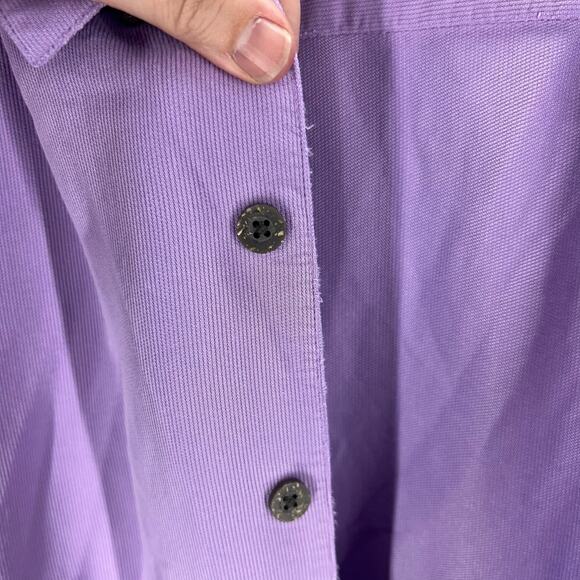 Island Passport Lavender Button Up‎ Shirt 6XLT Rayon Blend Casual Travel - Picture 3 of 9